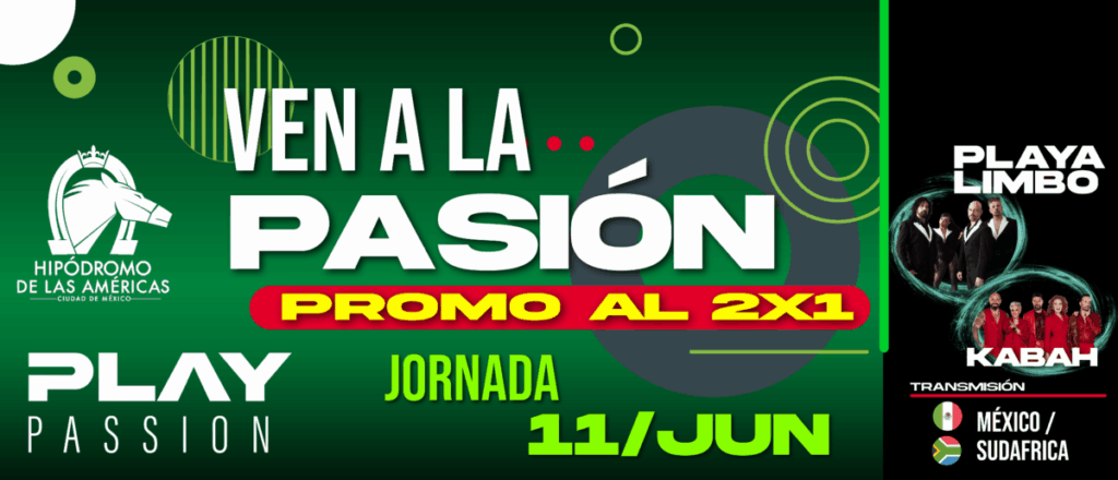 2X1 “PLAY PASSION”  11/JUN Kabah y Playa Limbo