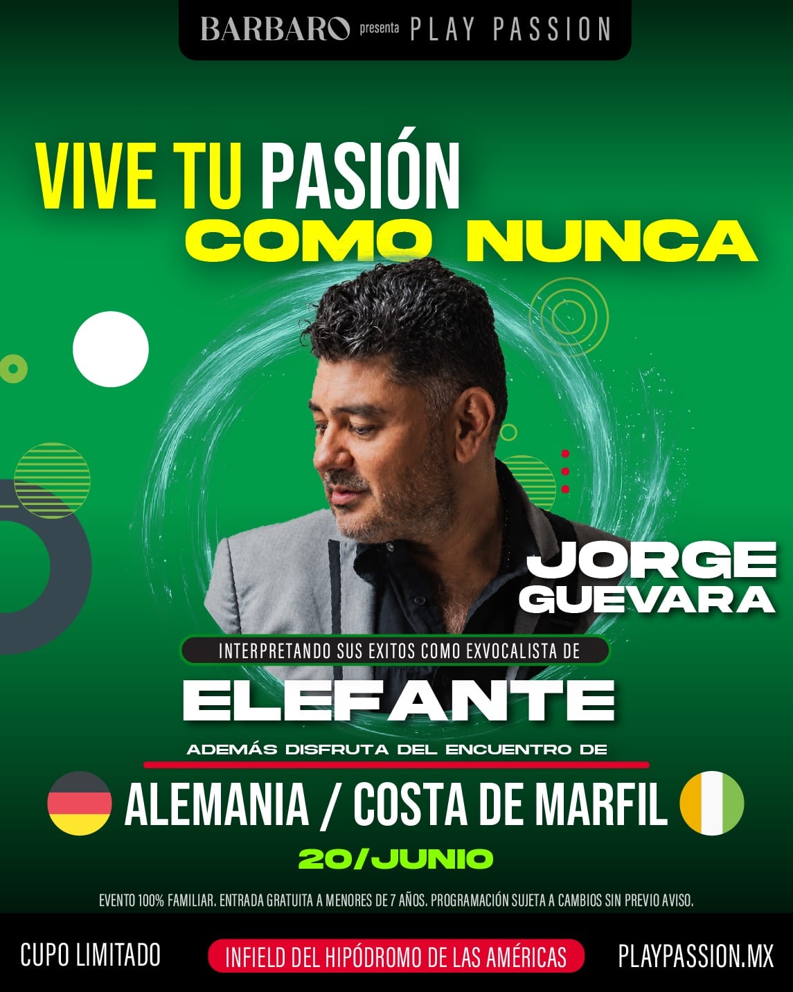 “PLAY PASSION” JORNADA 20/JUN – Jorge Guevara (Ex integrante de Elefante)